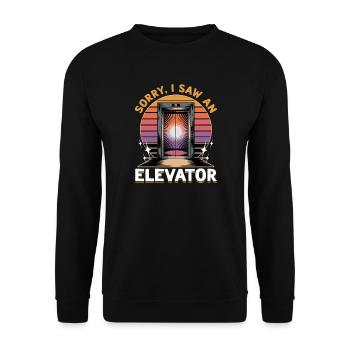 Ascenseur pour tout-petits et enfants - Sweat-shirt Unisexe - noir - Devant - Alina (178cm) & Michal (187cm)