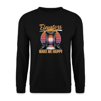 Ascenseur pour tout-petits et enfants - Sweat-shirt Unisexe - noir - Devant - Alina (178cm) & Michal (187cm)