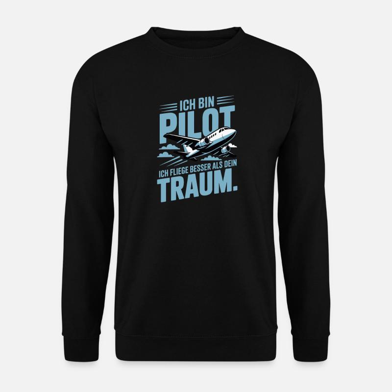 Pilot Gift Idea - Unisex Sweatshirt - black