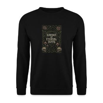 Cottagecore Metal Fairy Goth Dark Forest Edudgy - Unisex Sweatshirt - black - Front - Alina (178cm) & Michal (187cm)