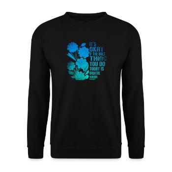 Ce n’est pas grave si la seule chose est l’haleine - Sweat-shirt Unisexe - noir - Devant - Alina (178cm) & Michal (187cm)