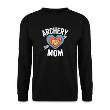 Tir à l’arc Dicton Mère Tir à l’arc Cadeau - Sweat-shirt Unisexe - noir - Devant - Alina (178cm) & Michal (187cm)