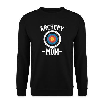 Archery Saying Mother Archery Gift - Unisex Sweatshirt - black - Front - Alina (178cm) & Michal (187cm)