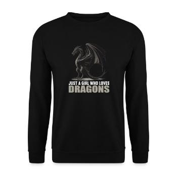 Dragon Dragon - Unisex Sweatshirt - black - Front - Alina (178cm) & Michal (187cm)