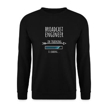 Engineer Gift Profession Training Broadcasting Technology - Unisex Sweatshirt - black - Front - Alina (178cm) & Michal (187cm)