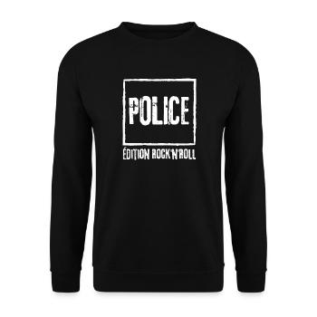 Rock Edition Font - Unisex Sweatshirt - black - Front - Alina (178cm) & Michal (187cm)