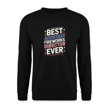 Best Assistant Fireworks Director Ever 4th Of July - Unisex Pullover - Schwarz - Vorne - Alina (178cm) & Michal (187cm)