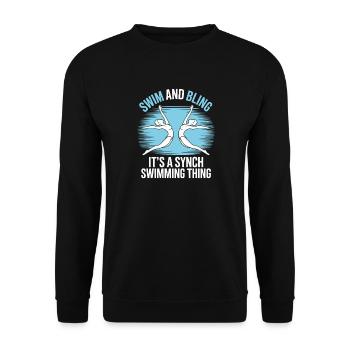 Synchronschwimmen Kunstschwimmen Wassersport - Unisex Pullover - Schwarz - Vorne - Alina (178cm) & Michal (187cm)