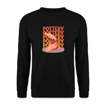 Pottery Passion For Creative Hands - Unisex Sweatshirt - black - Front - Alina (178cm) & Michal (187cm)