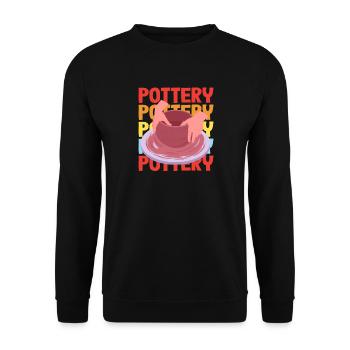 Passionné de céramique : amateur d'art potier - Sweat-shirt Unisexe - noir - Devant - Alina (178cm) & Michal (187cm)