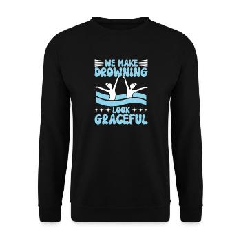 Synchronschwimmen Kunstschwimmen Wassersport - Unisex Pullover - Schwarz - Vorne - Alina (178cm) & Michal (187cm)
