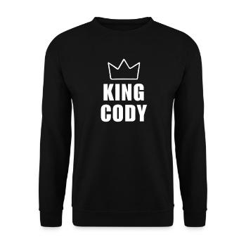 Cody Name Letter C King Crown Fathers T Shirt Men - Unisex Sweatshirt - black - Front - Alina (178cm) & Michal (187cm)