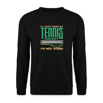 Tennis Racket Tennis Player Design - Unisex Sweatshirt - black - Front - Alina (178cm) & Michal (187cm)