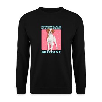 Brittany Mom Epagneul Breton Chien d’arrêt Cadeau - Sweat-shirt Unisexe - noir - Devant - Alina (178cm) & Michal (187cm)