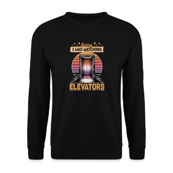 Ascenseur pour tout-petits et enfants - Sweat-shirt Unisexe - noir - Devant - Alina (178cm) & Michal (187cm)