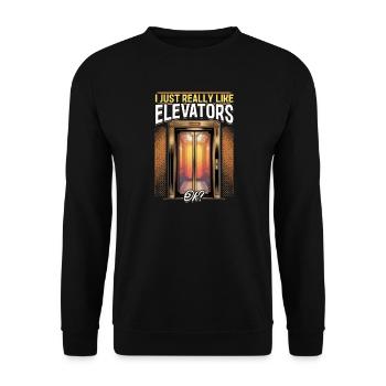 Elevator toddler & kids - Unisex Sweatshirt - black - Front - Alina (178cm) & Michal (187cm)