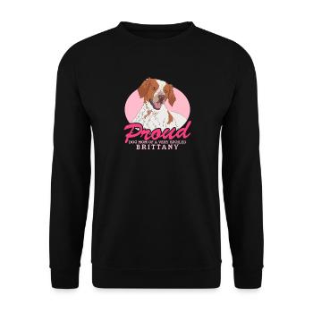 Brittany Mom Epagneul Breton Chien d’arrêt Cadeau - Sweat-shirt Unisexe - noir - Devant - Alina (178cm) & Michal (187cm)