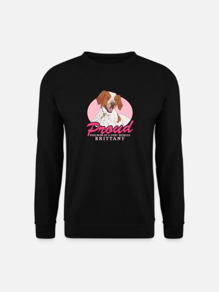 Brittany Mom Epagneul Breton Vorstehhund Geschenk - Unisex Pullover - Schwarz