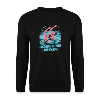 Synchronschwimmen Kunstschwimmen Wassersport - Unisex Pullover - Schwarz - Vorne - Alina (178cm) & Michal (187cm)