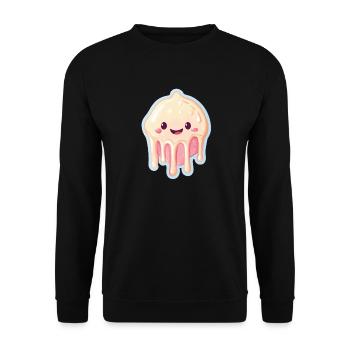 Eiscreme Eis - Unisex Sweatshirt - black - Front - Alina (178cm) & Michal (187cm)
