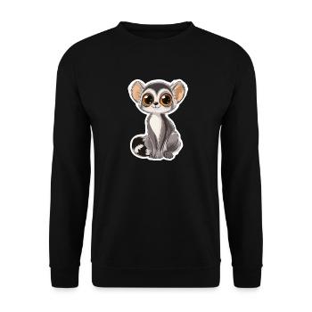 lemur - Unisex Sweatshirt - black - Front - Alina (178cm) & Michal (187cm)