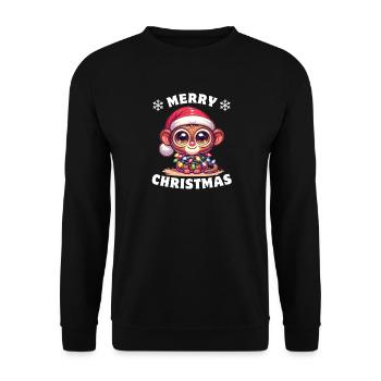 Fées de Noël Tarsier - Sweat-shirt Unisexe - noir - Devant - Alina (178cm) & Michal (187cm)