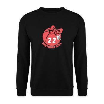 Basket-ball 22e anniversaire Basketteur - Sweat-shirt Unisexe - noir - Devant - Alina (178cm) & Michal (187cm)