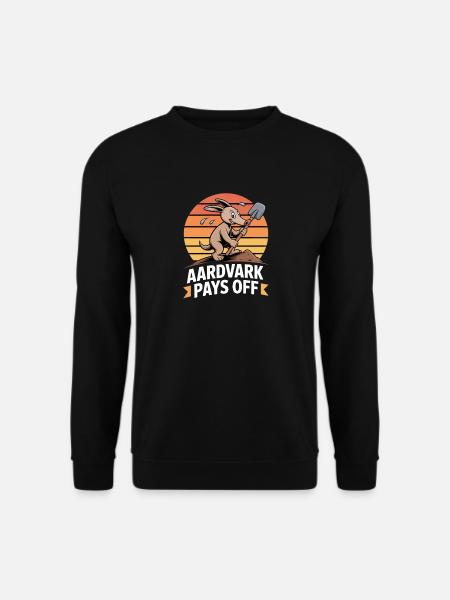 Aardvark Pays Off Aardvark Motivation - Unisex Sweatshirt - black