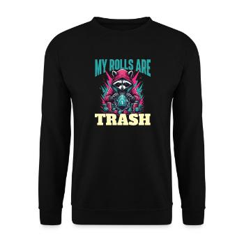 Mes lancers sont nuls Citation drôle de dés RPG Humour - Sweat-shirt Unisexe - noir - Devant - Alina (178cm) & Michal (187cm)
