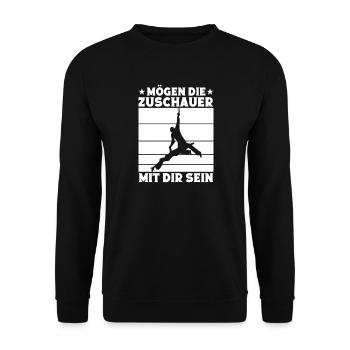 Artistes de cirque Que le public soit avec vous - Sweat-shirt Unisexe - noir - Devant - Alina (178cm) & Michal (187cm)
