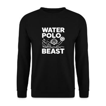 Lustiges Geschenk für Wasserball-Biest - Unisex Pullover - Schwarz - Vorne - Alina (178cm) & Michal (187cm)