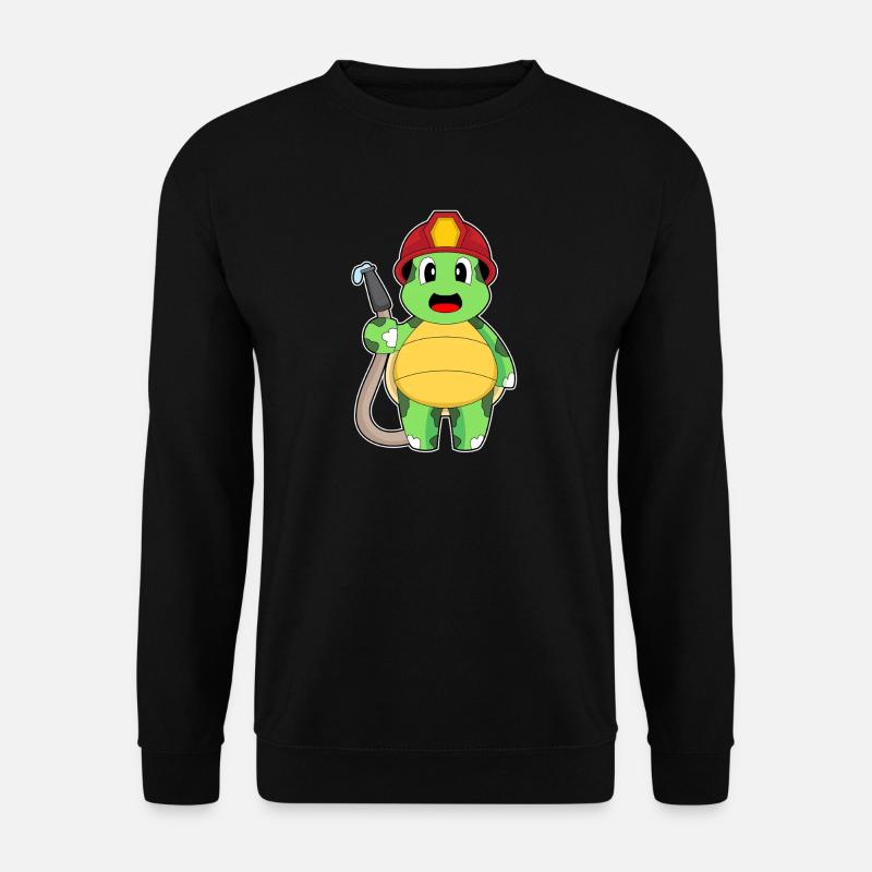 turtle fireman fire hose - Unisex Sweatshirt - black