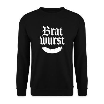 BratWurst - Unisex Sweatshirt - black - Front - Alina (178cm) & Michal (187cm)