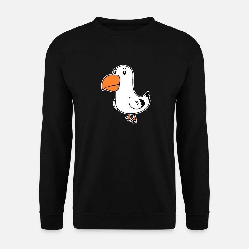 Dessin animé mignon de mouette - Sweat-shirt Unisexe - noir