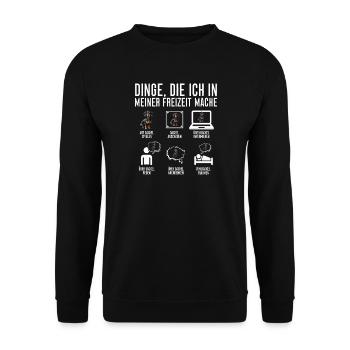 Dachshund Dog Wire-haired Dachshund Stubborn - Unisex Sweatshirt - black - Front - Alina (178cm) & Michal (187cm)