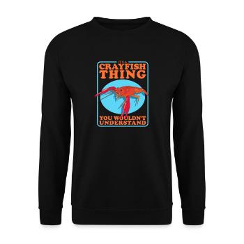 Crayfish Crayfish Seafood Gifts - Unisex Sweatshirt - black - Front - Alina (178cm) & Michal (187cm)