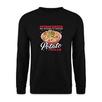 Salade de pommes de terre Cadeau de salade de pommes de terre - Sweat-shirt Unisexe - noir - Devant - Alina (178cm) & Michal (187cm)