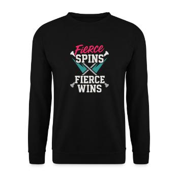Baton Twirler Majorette Captain Squad Club - Unisex Sweatshirt - black - Front - Alina (178cm) & Michal (187cm)