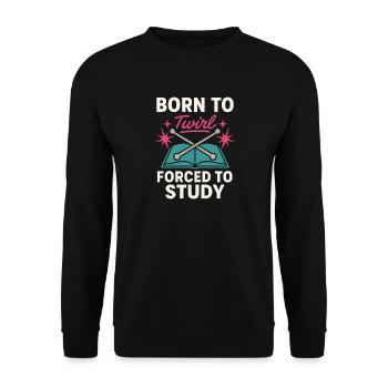 Baton Twirler Majorette Captain Squad Club - Unisex Sweatshirt - black - Front - Alina (178cm) & Michal (187cm)