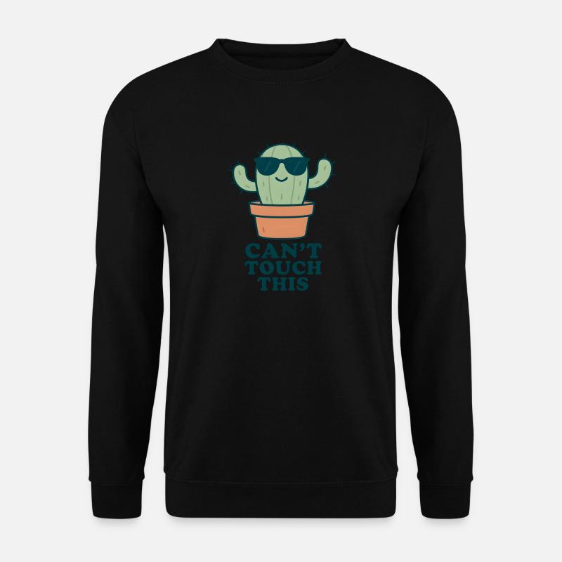 Can’t Touch This – Lustiger Kaktus - Unisex Pullover - Schwarz