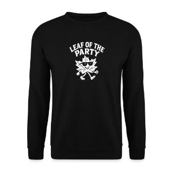Leaf of the Party Happy Fall Harvest Autumn Leaf - Unisex Sweatshirt - black - Front - Alina (178cm) & Michal (187cm)