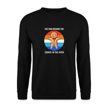 Werdende Väter Werdender Papa - Unisex Pullover - Schwarz - Vorne - Alina (178cm) & Michal (187cm)