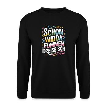 Widda Fümmen Dreissisch fête déjà ses 50 ans - Sweat-shirt Unisexe - noir - Devant - Alina (178cm) & Michal (187cm)