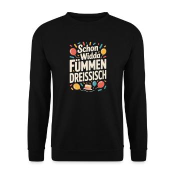 Widda Fümmen Dreissisch fête déjà ses 50 ans - Sweat-shirt Unisexe - noir - Devant - Alina (178cm) & Michal (187cm)
