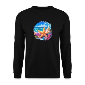 Starfish Starfish - Unisex Sweatshirt - black - Front - Alina (178cm) & Michal (187cm)