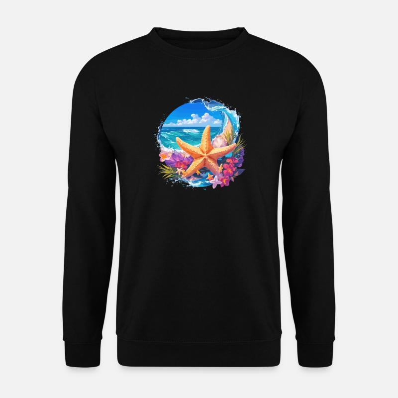 Seesterne Seestern - Unisex Pullover - Schwarz