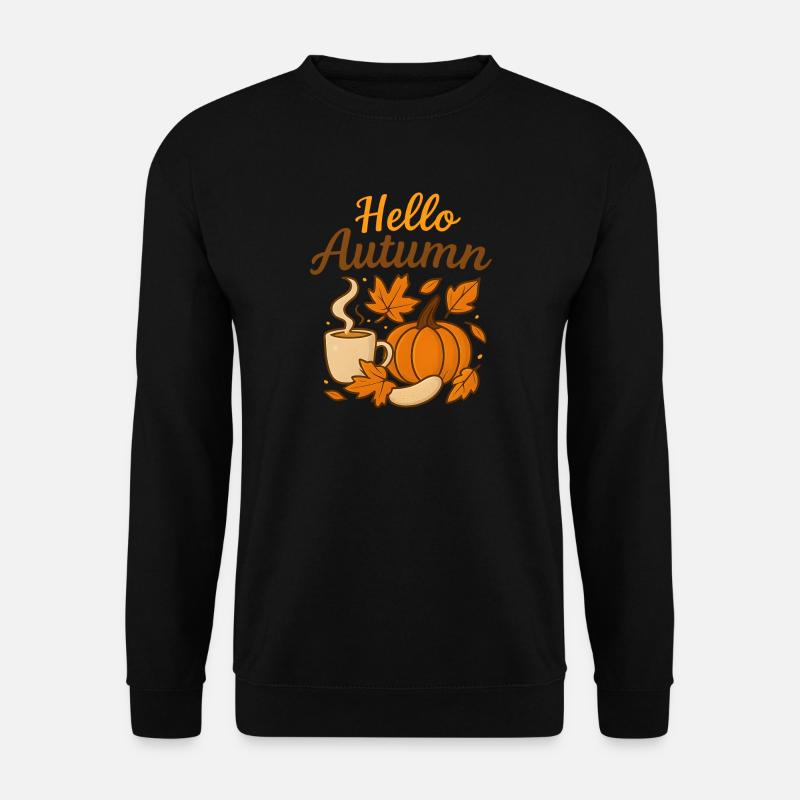 Hello Autumn – Herbstliche Stimmung - Unisex Pullover - Schwarz