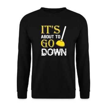 Heating Engineer Heating Construction Plumber Plumber - Unisex Sweatshirt - black - Front - Alina (178cm) & Michal (187cm)