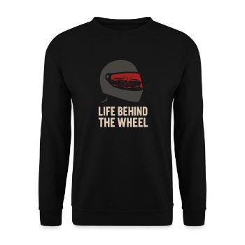 Demolition Derby Fan Pit Crew Crash Driver Fair - Unisex Sweatshirt - black - Front - Alina (178cm) & Michal (187cm)