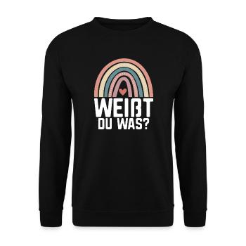Big Sister Announcement Announcement Rainbow - Unisex Sweatshirt - black - Front - Alina (178cm) & Michal (187cm)